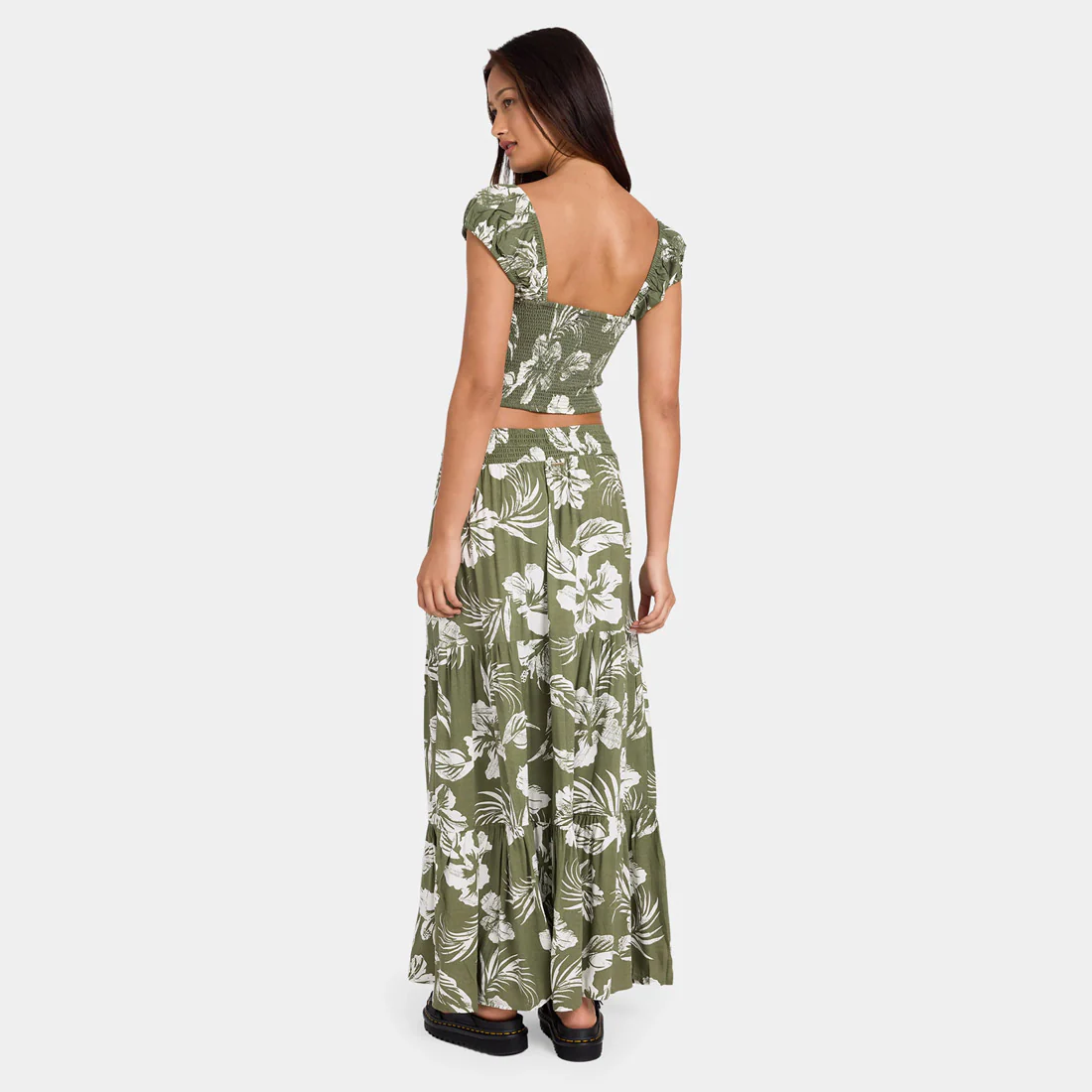 VOLCOM Viper Maxi Skirt - Moss Stone - Image 2