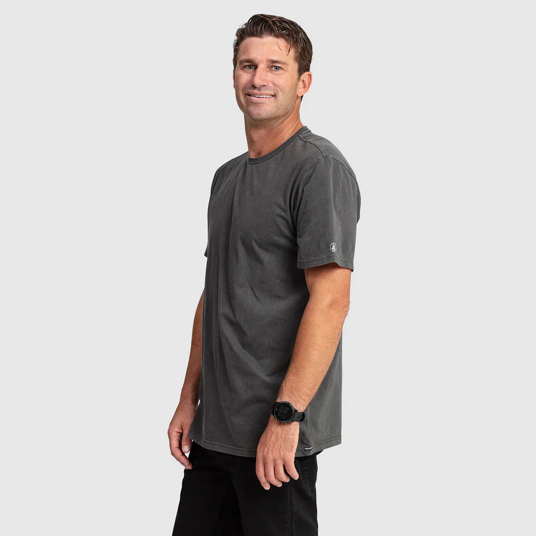 VOLCOM Wash Solid Short Sleeve Tee - Black - Image 3