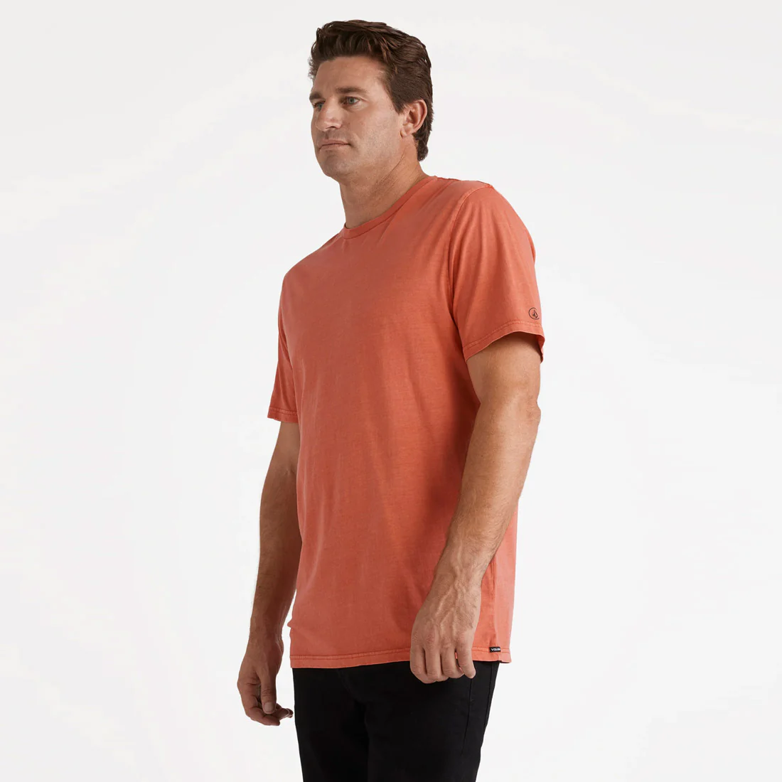 VOLCOM Wash Solid Short Sleeve Tee - Washed Red - Image 3