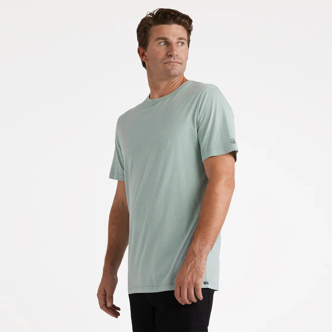 VOLCOM Wash Solid Short Sleeve Tee - Chambray - Image 2