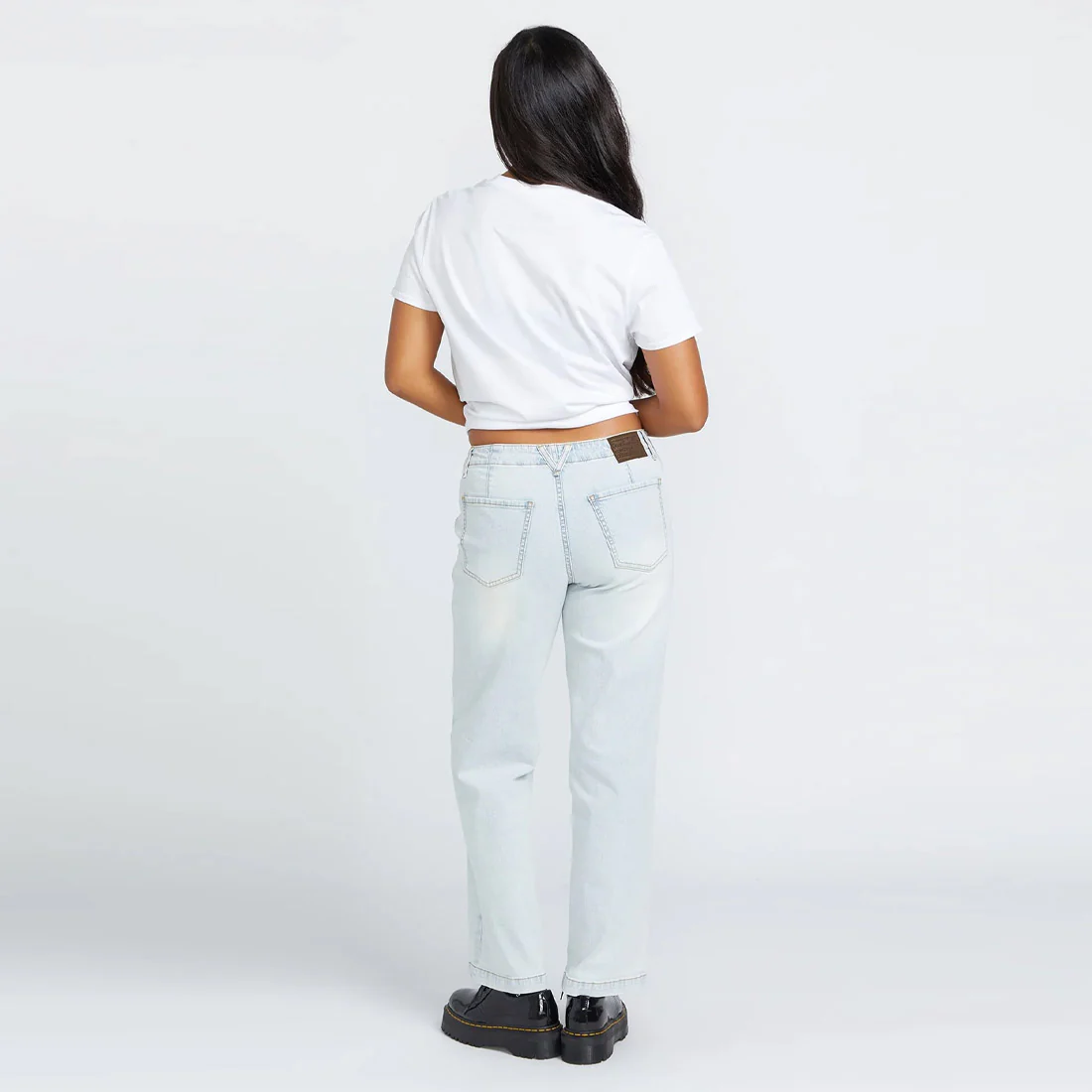 VOLCOM Women's 1991 Stoned Low Rise Jeans - Allover Stone Light - Image 3