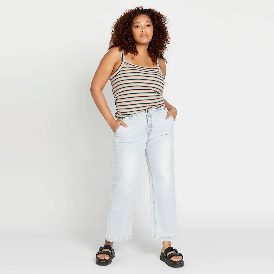 VOLCOM Women's 1991 Stoned Low Rise Jeans - Allover Stone Light - Image 8