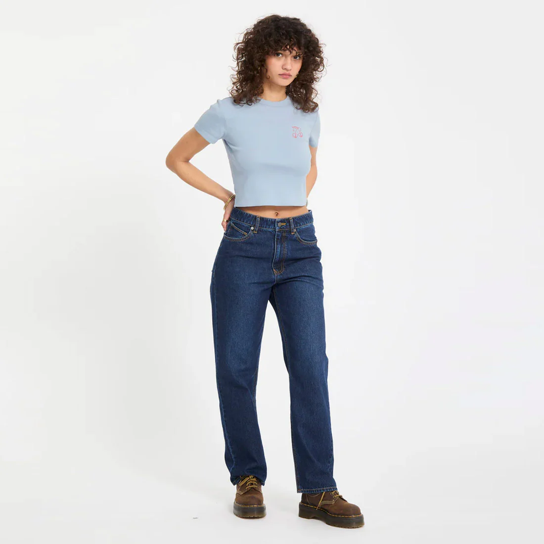 VOLCOM Women's As If Baby Tee - Cali Blue - Image 5