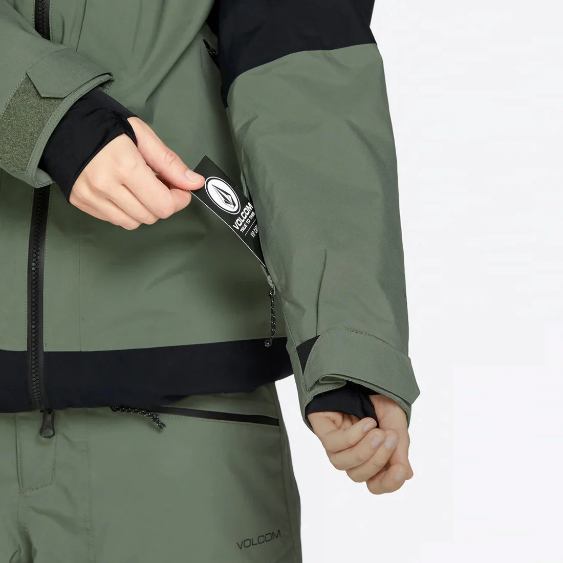 VOLCOM Women's AT Stretch Gore-Tex Jacket 2025 - Lichen Green - Image 8