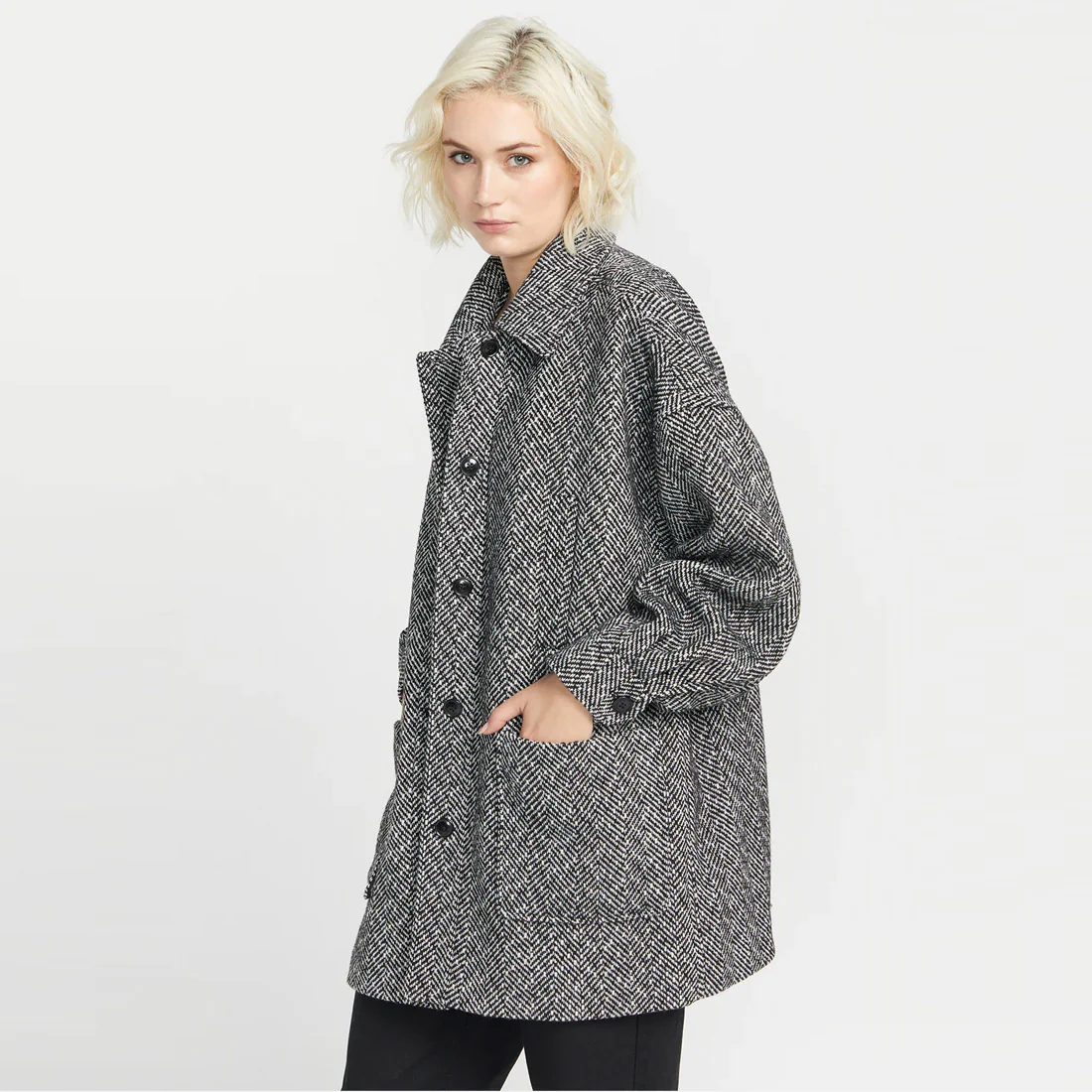VOLCOM Women's Beegy Coat - Heather Grey - Image 3