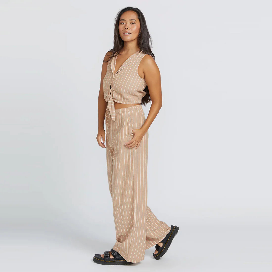 VOLCOM Women's Coco Ho Beach Pant - Mocha - Image 3