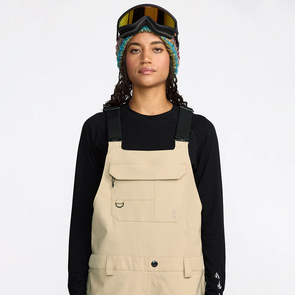VOLCOM Women's Creston 3D Stretch Bib Overall 2026 - Oatmeal - Image 4
