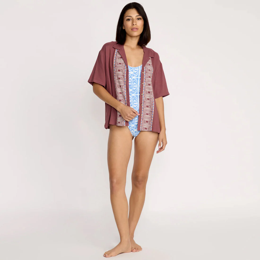 VOLCOM Women's Emma Rushton Short Sleeve Shirt - Vintage Brown - Image 3