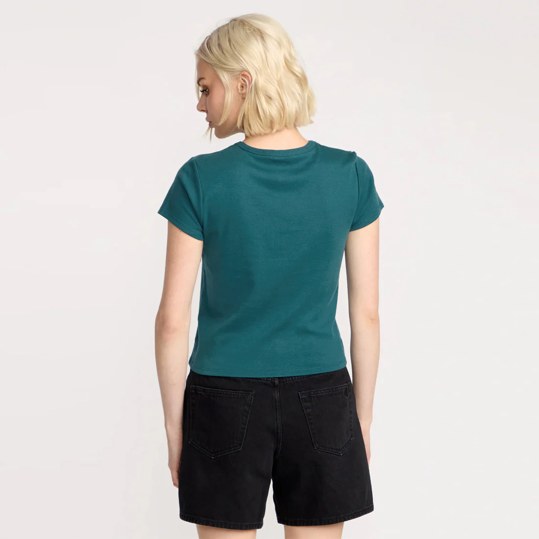 VOLCOM Women's Have A Clue Tee - Emerald Green - Image 4