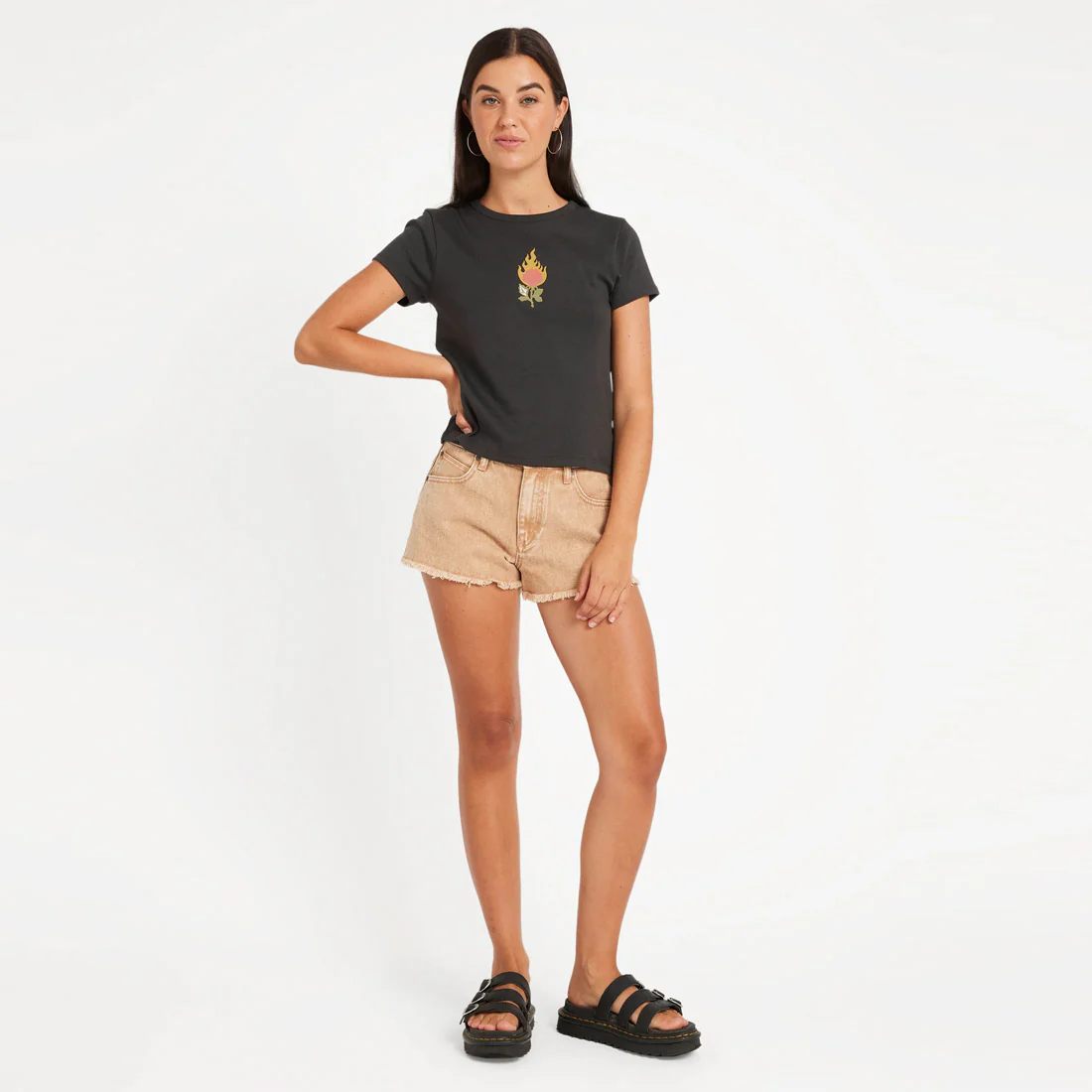 VOLCOM Women's Have A Clue Tee - Vintage Black - Image 3