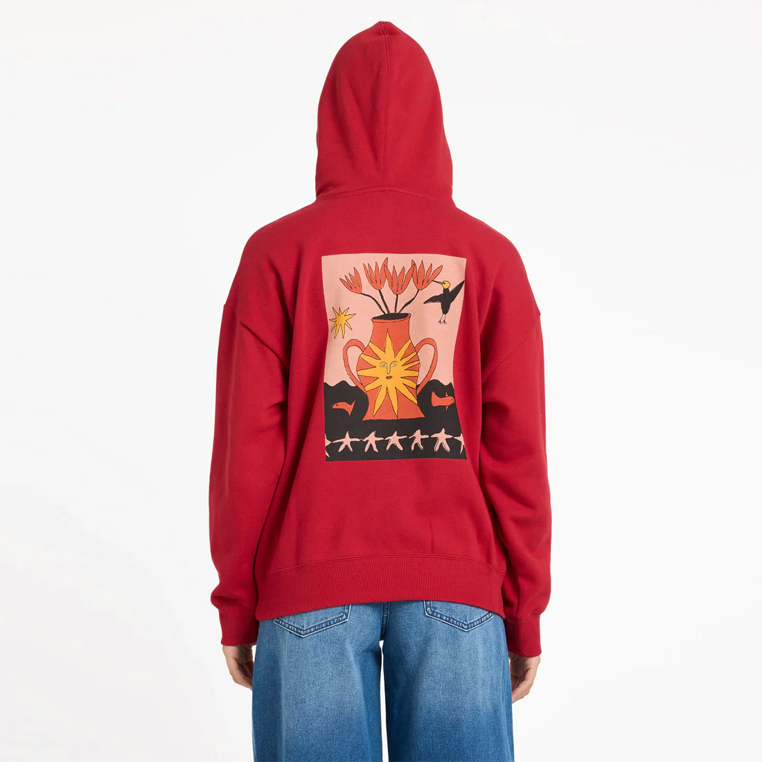 VOLCOM Women's Moove On Pullover - Deep Red - Image 2