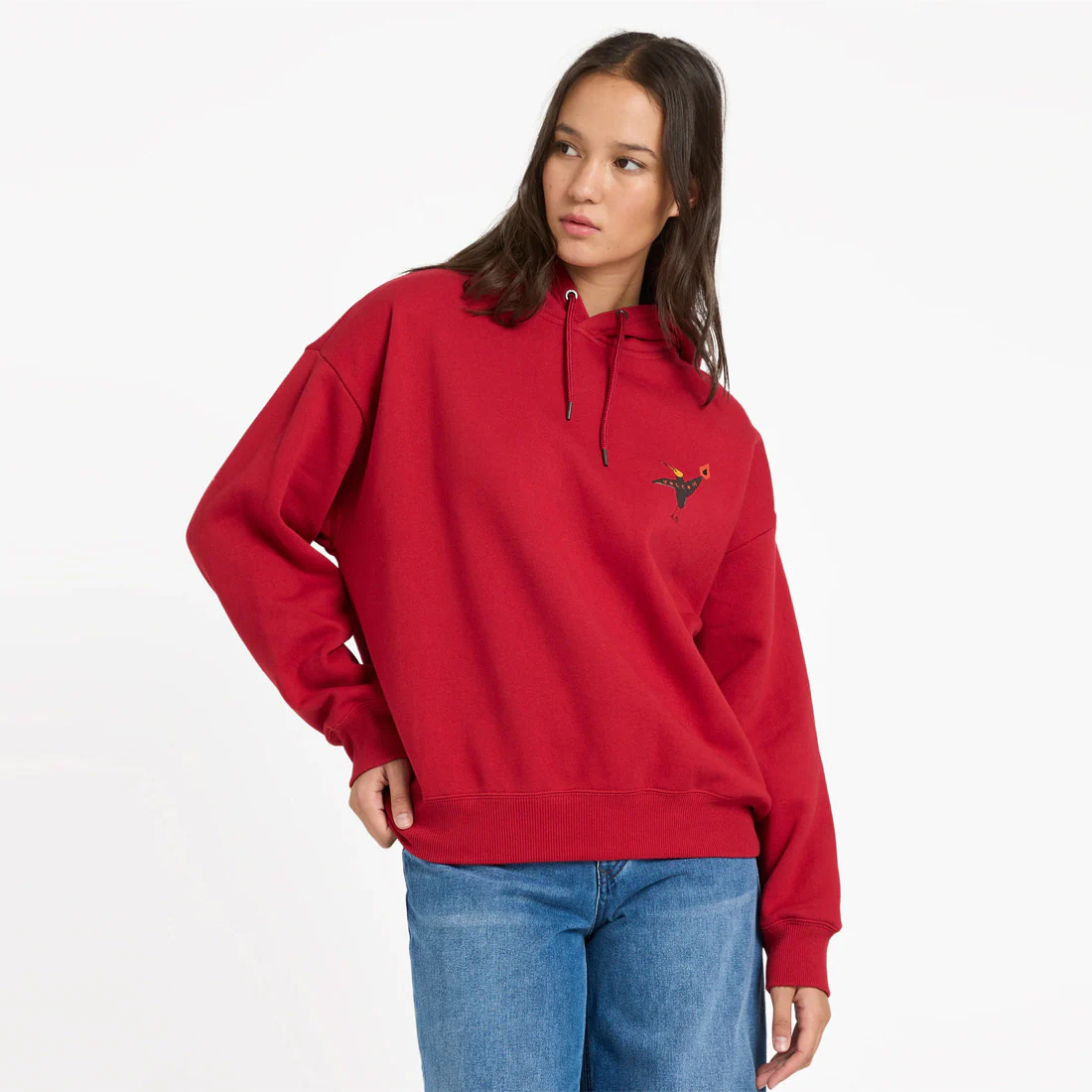 VOLCOM Women's Moove On Pullover - Deep Red - Image 3