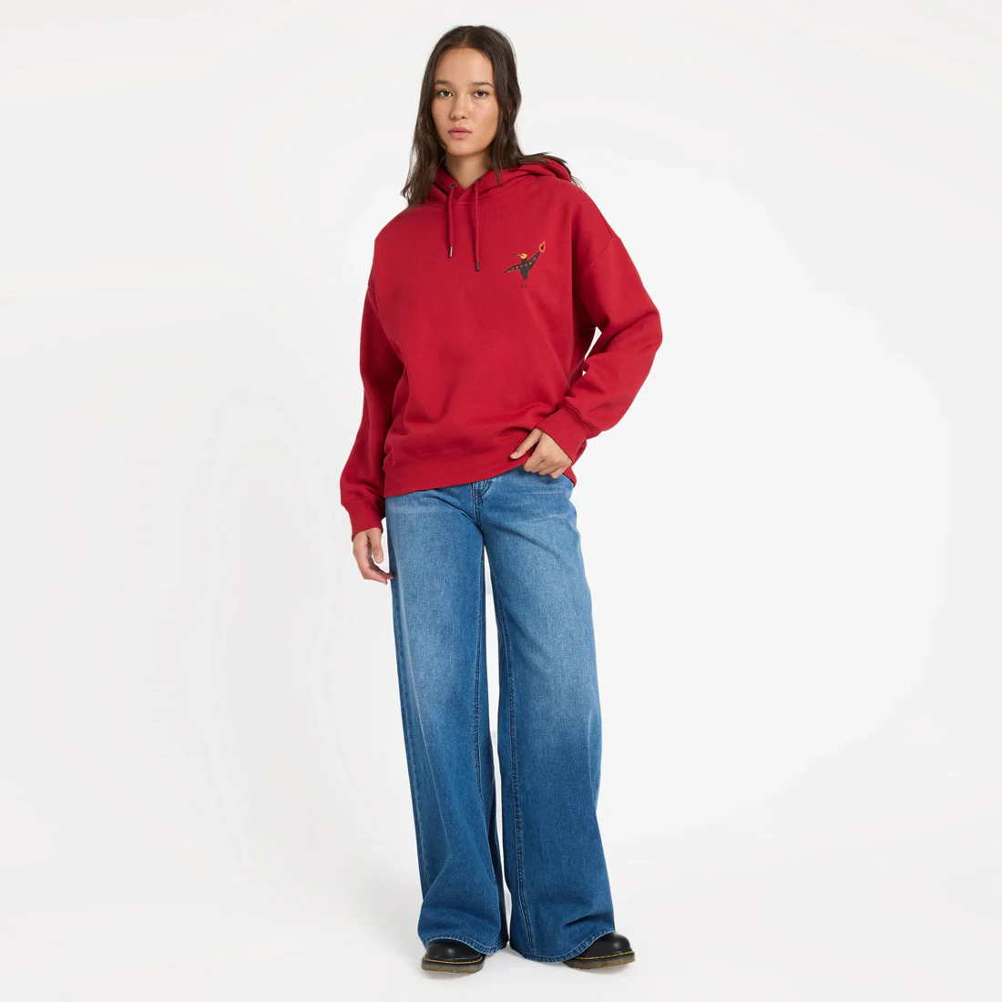 VOLCOM Women's Moove On Pullover - Deep Red - Image 5