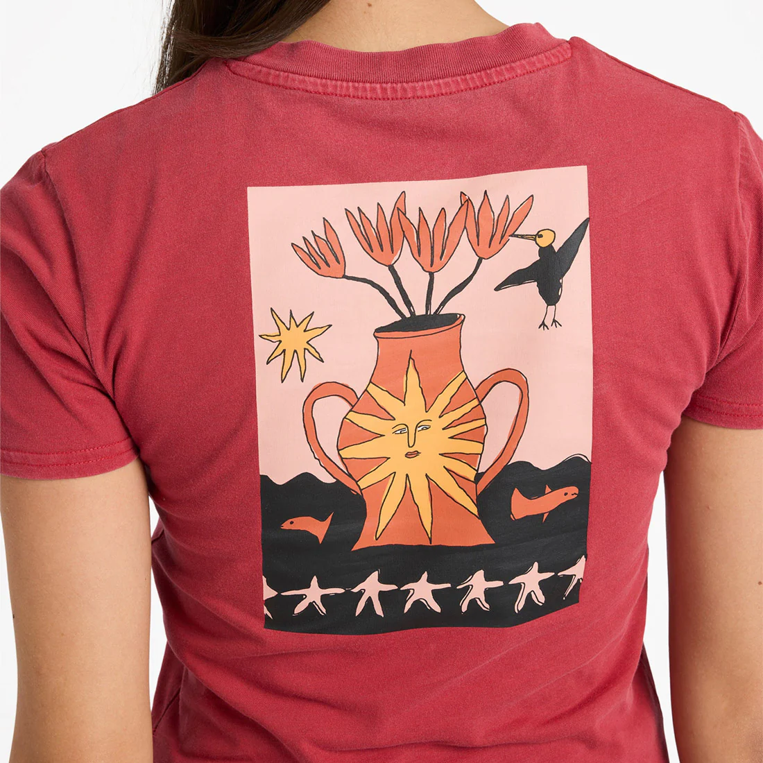 VOLCOM Women's Moove On Tee - Deep Red - Image 4