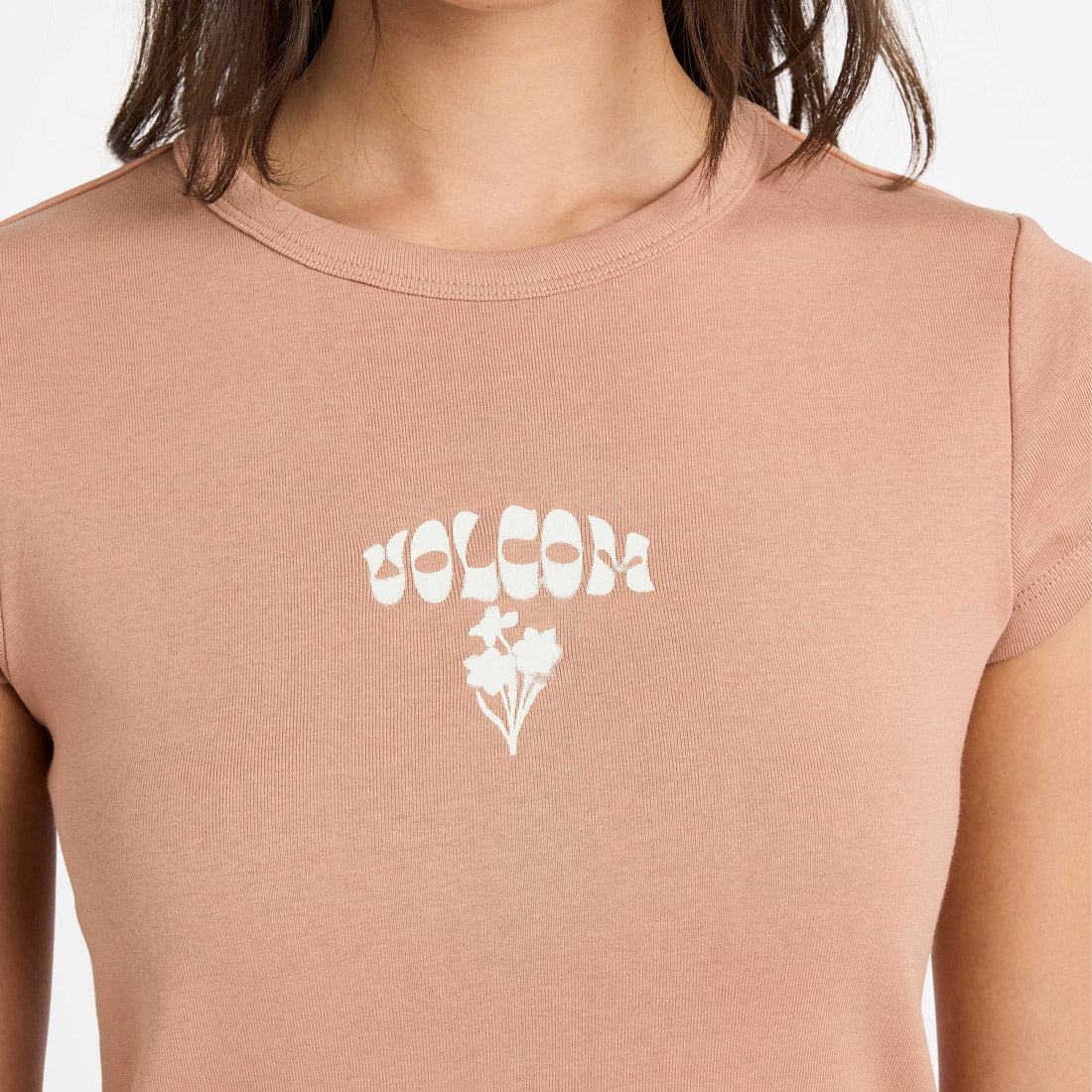 VOLCOM Women's Not Ur Baby Tee - Pale Khaki - Image 4