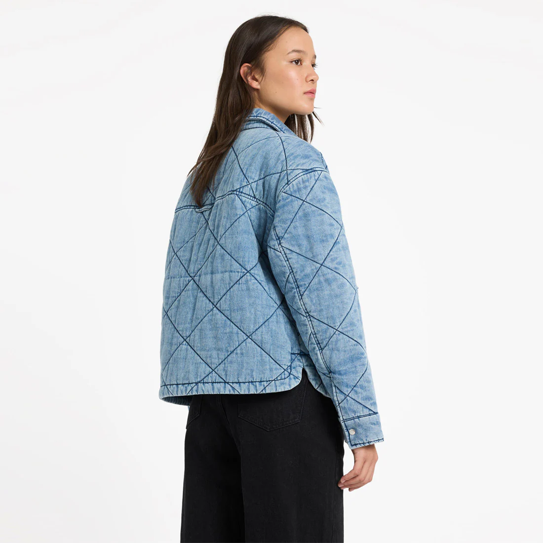 VOLCOM Women's OC Ramps Quilted Jacket - Worn Light Blue - Image 2