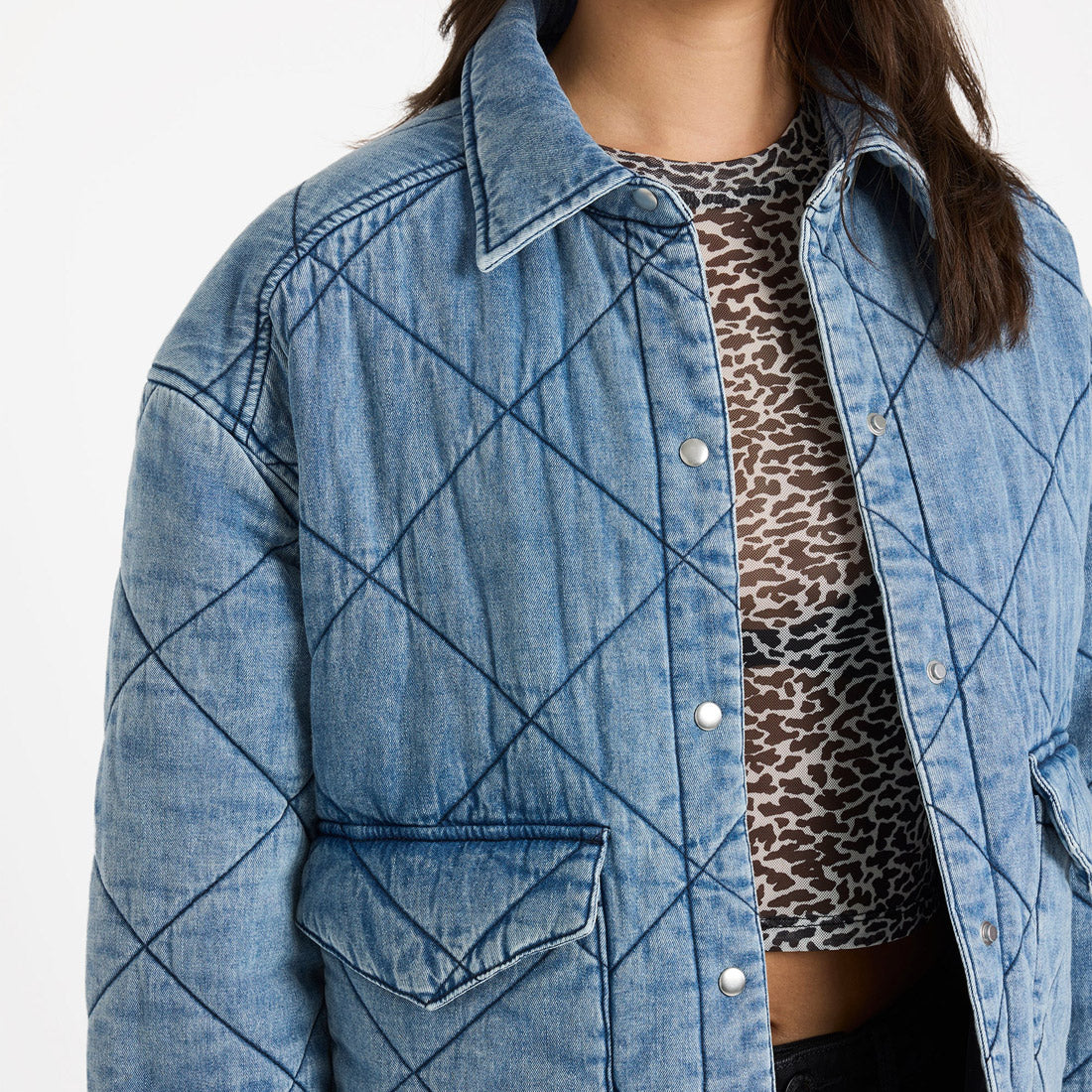 VOLCOM Women's OC Ramps Quilted Jacket - Worn Light Blue - Image 4