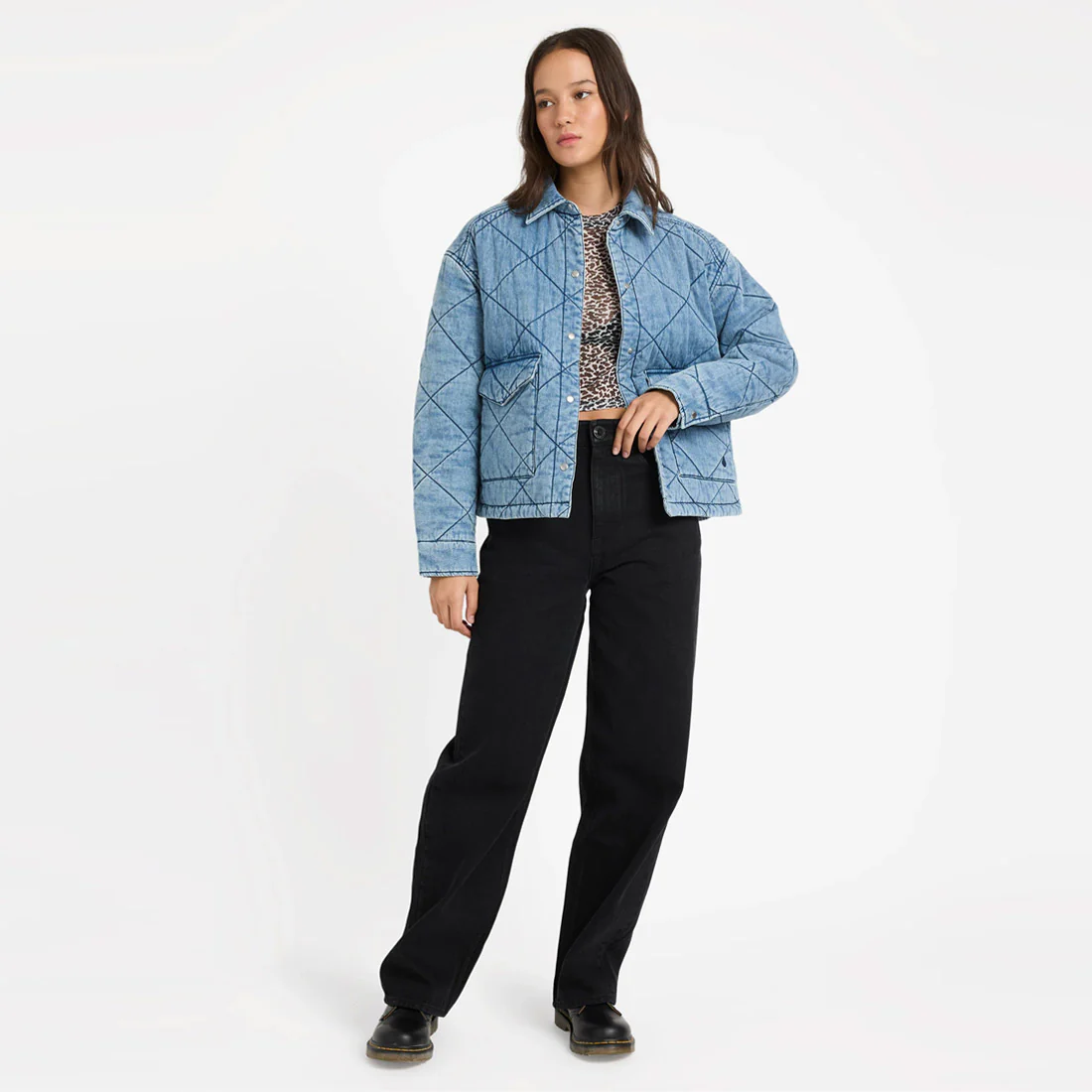 VOLCOM Women's OC Ramps Quilted Jacket - Worn Light Blue - Image 5