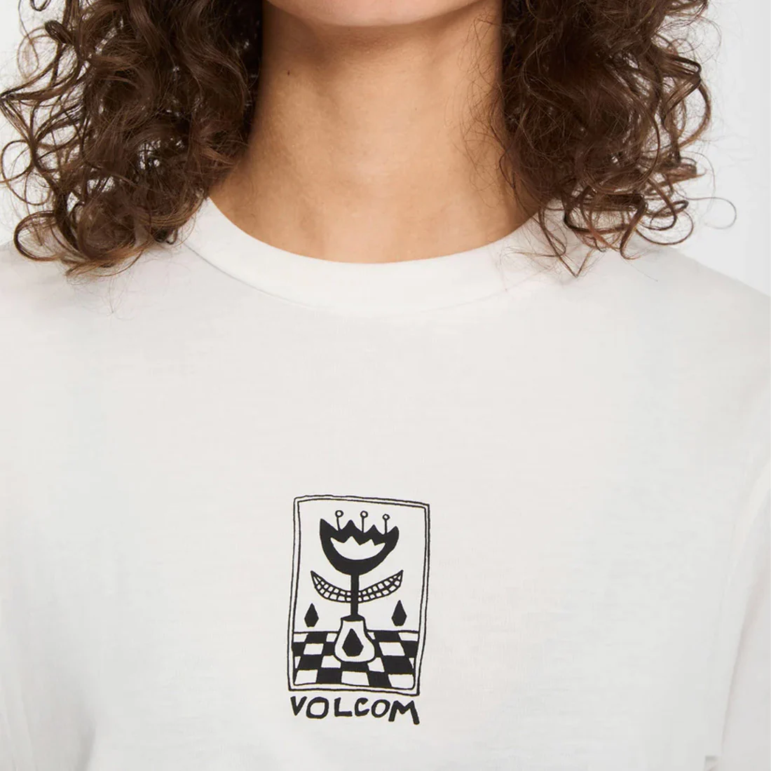 VOLCOM Women's Radical Daze Up Tee - Off White - Image 4