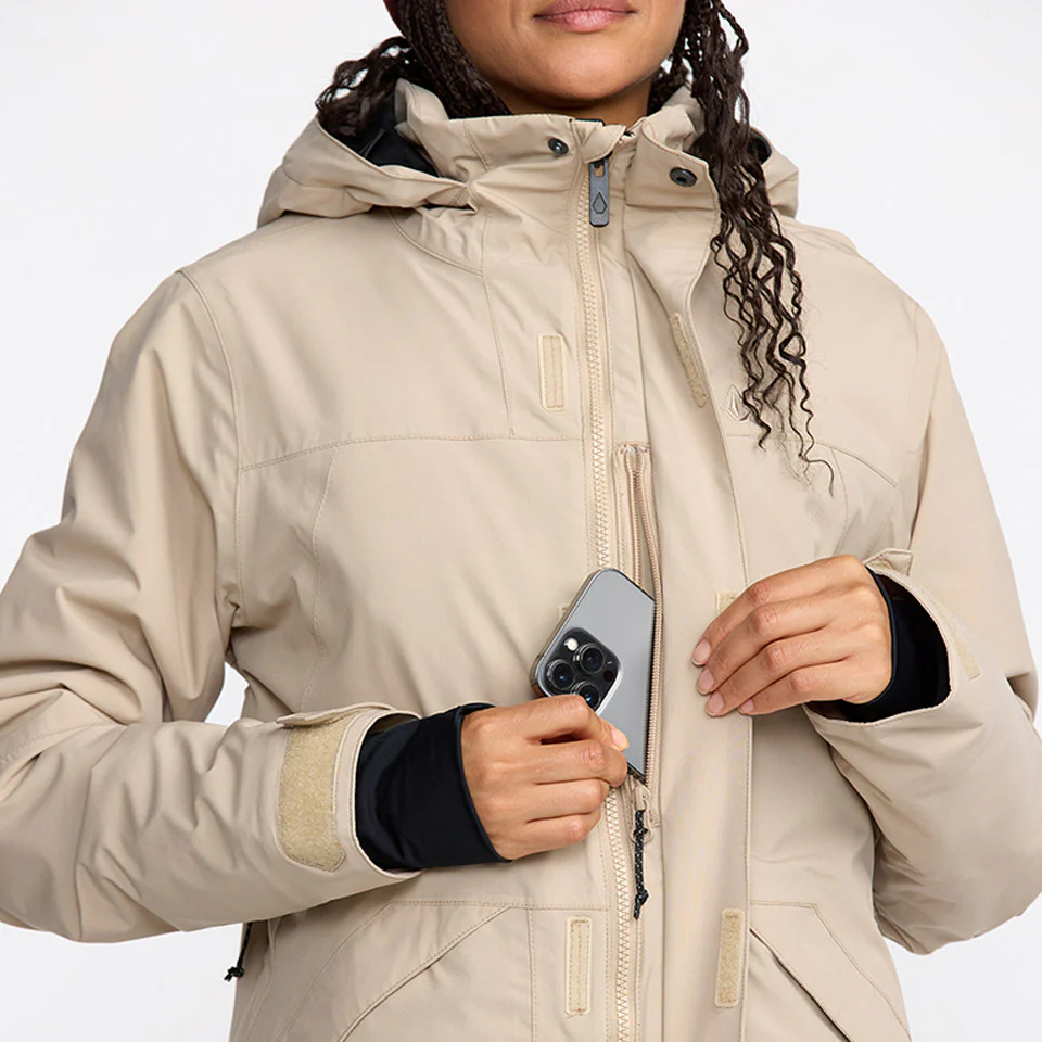 VOLCOM Women's Shelter 20K 3D Stretch Jacket 2026 - Oatmeal - Image 6