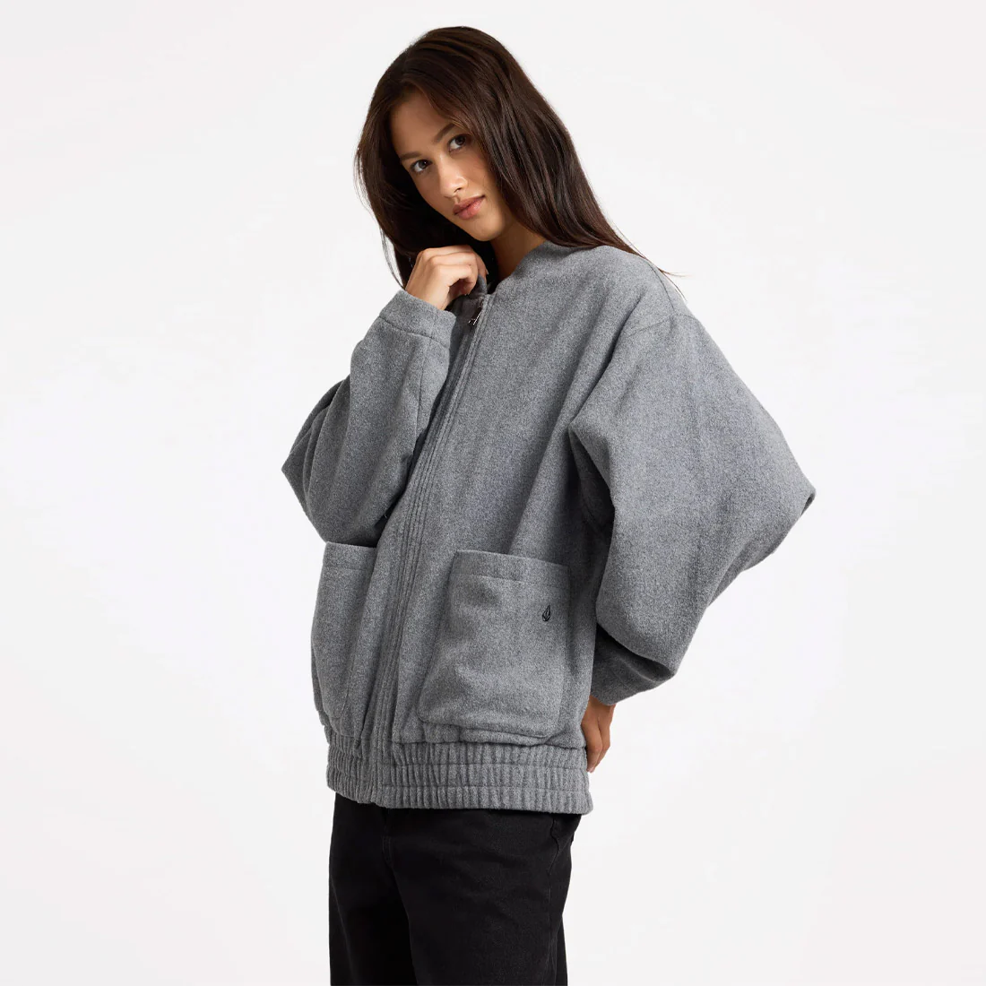 VOLCOM Women's She's Da Bomb Jacket - Heather Grey - Image 3