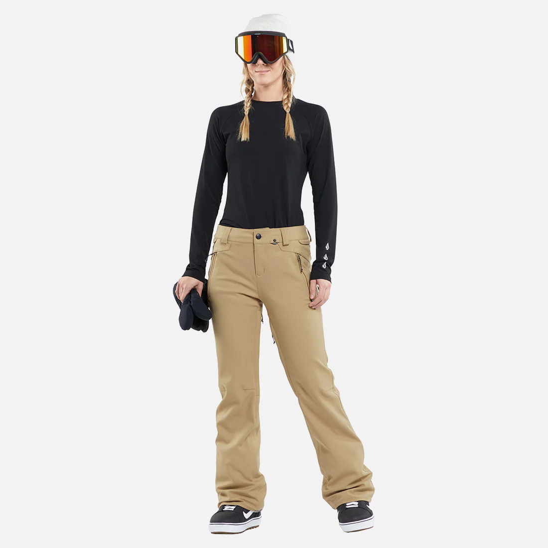 VOLCOM Women's Species Stretch Pant 2024 - Dark Khaki - Image 3
