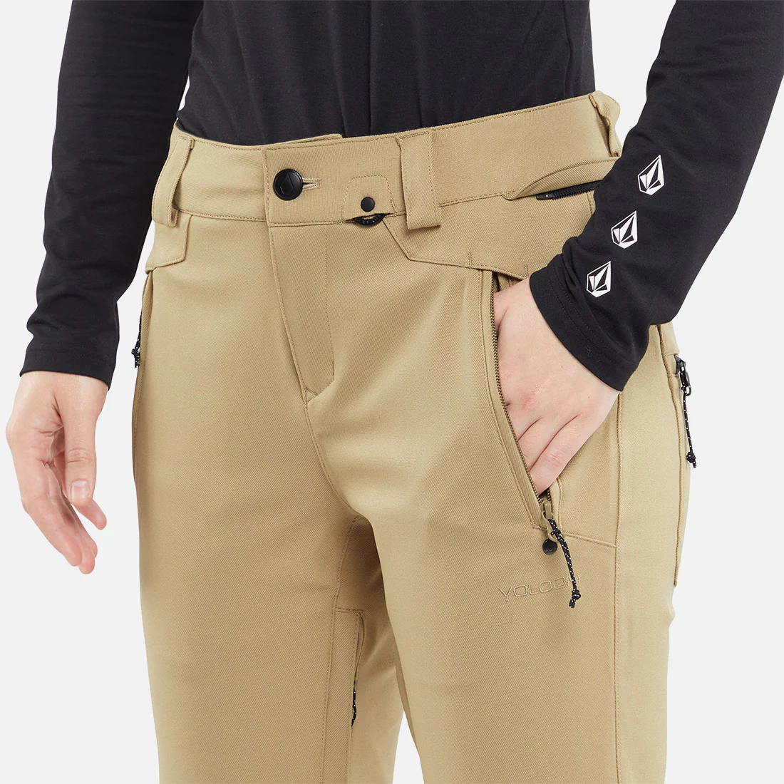 VOLCOM Women's Species Stretch Pant 2024 - Dark Khaki - Image 7