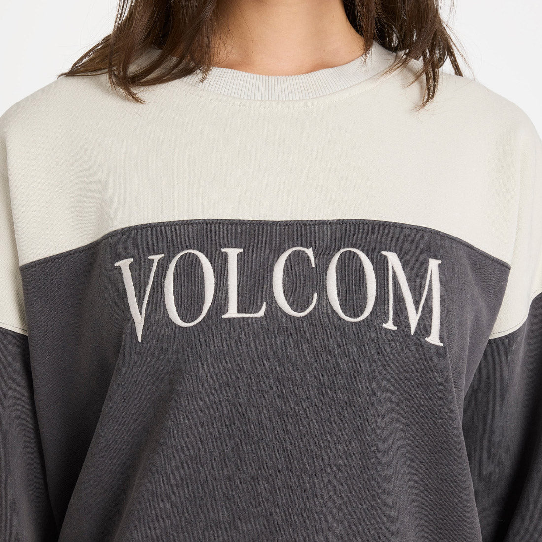 VOLCOM Women's Stone Block II Crew - Vintage Black - Image 3