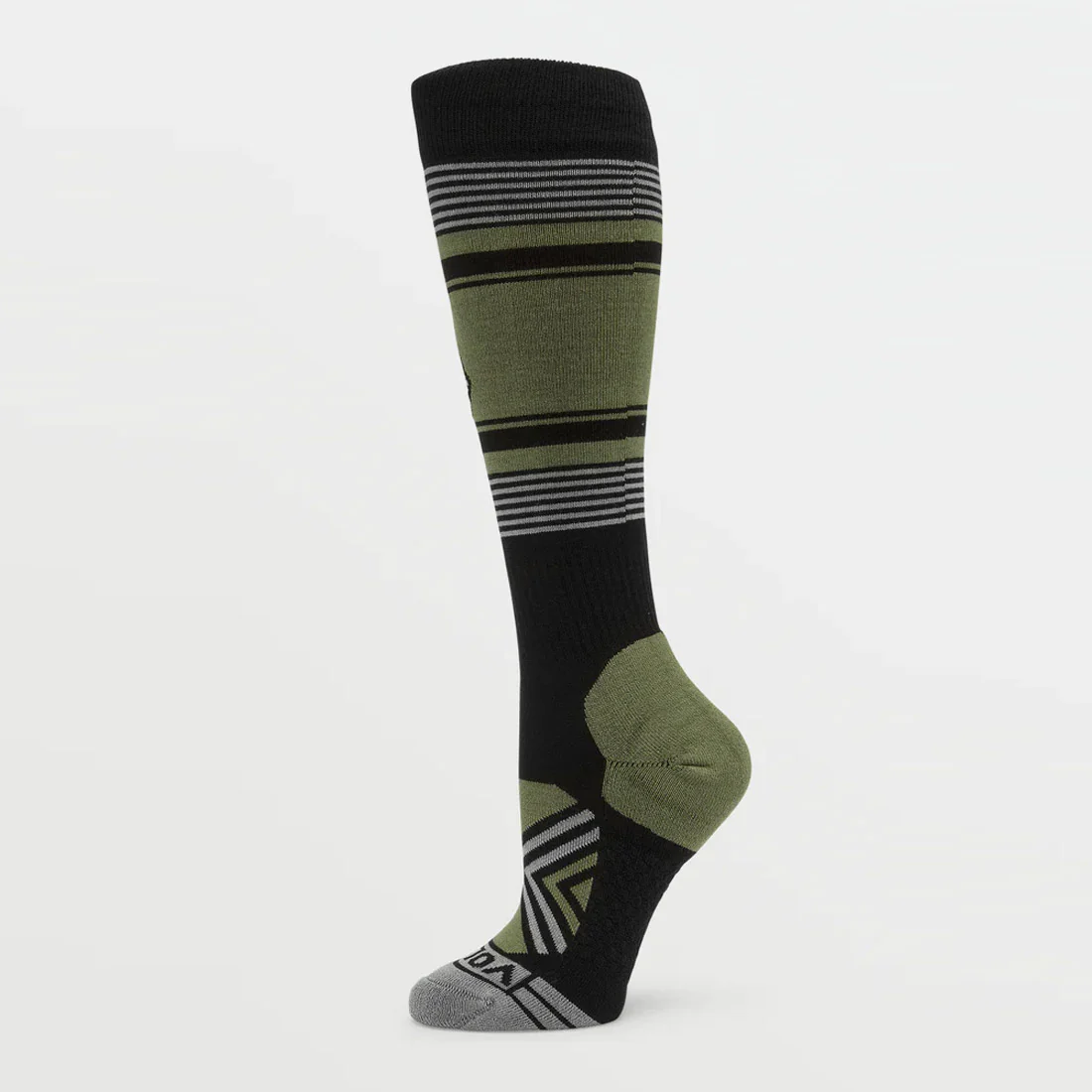 VOLCOM Women's Stone Lines Over-The-Calf Snow Sock - Lichen Green - Image 3
