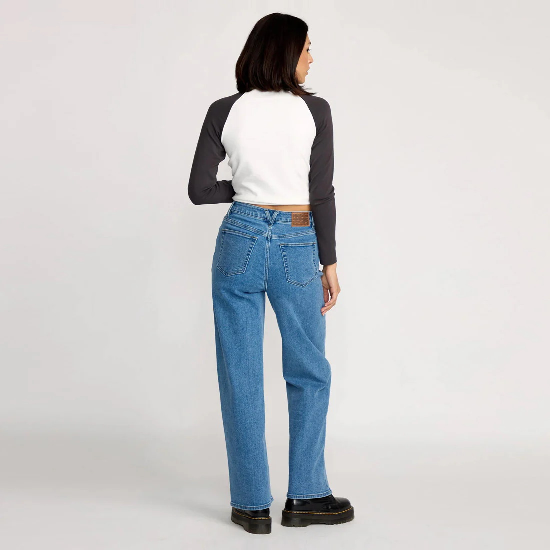 VOLCOM Women's Stoned Boyfriend Hirise Jean - Deep River Blues - Image 3