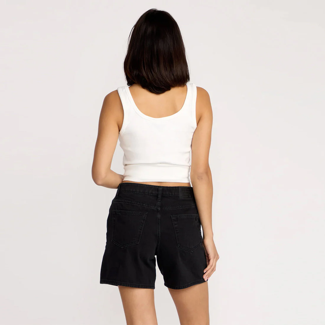 VOLCOM Women's Stoned Boyfriend Long Short - Black - Image 2