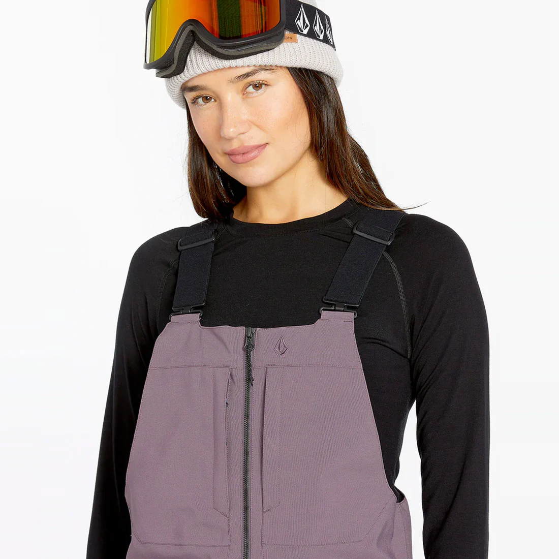 VOLCOM Women's Swift Bib Overall 2025 - Dusty Lavender - Image 6