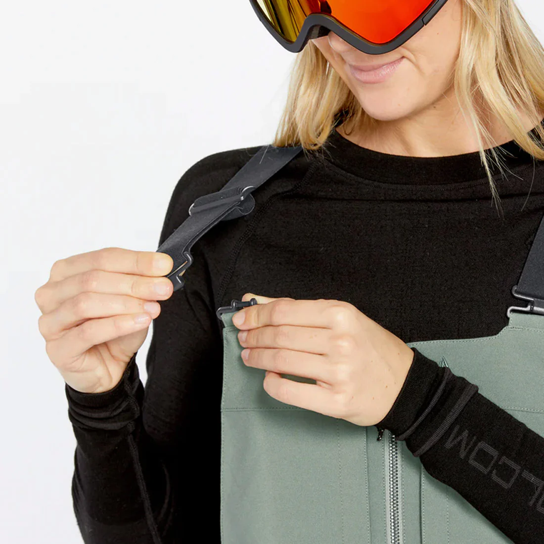 VOLCOM Women's Swift Bib Overall 2025 - Lichen Green - Image 5