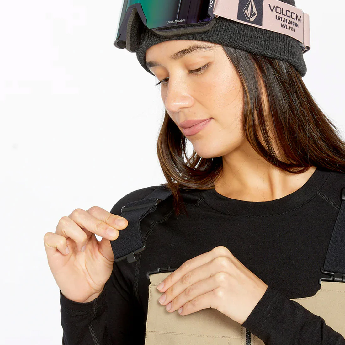 VOLCOM Women's Swift Bib Overall 2025 - Sand - Image 3