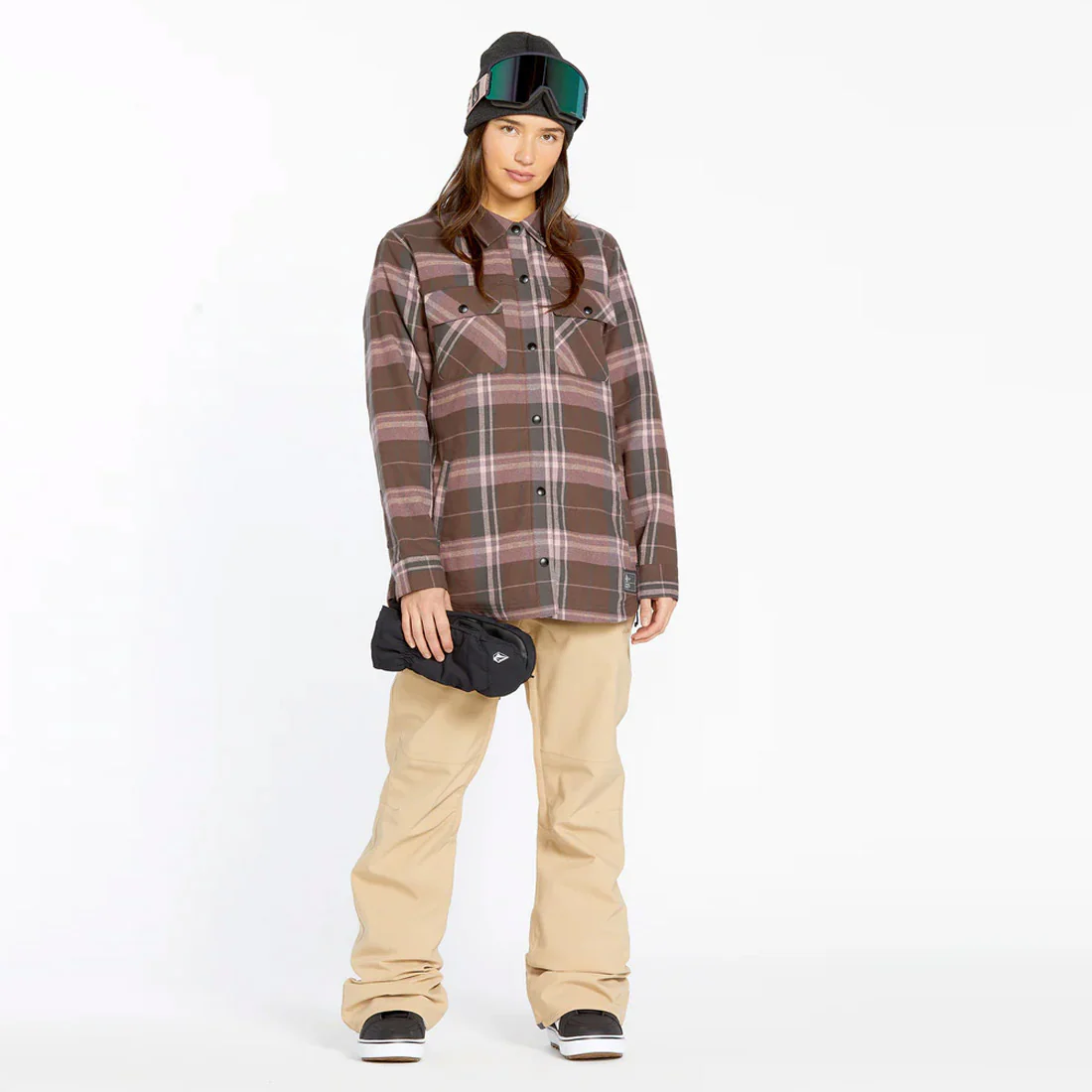 VOLCOM Women's Swift Bib Overall 2025 - Sand - Image 5