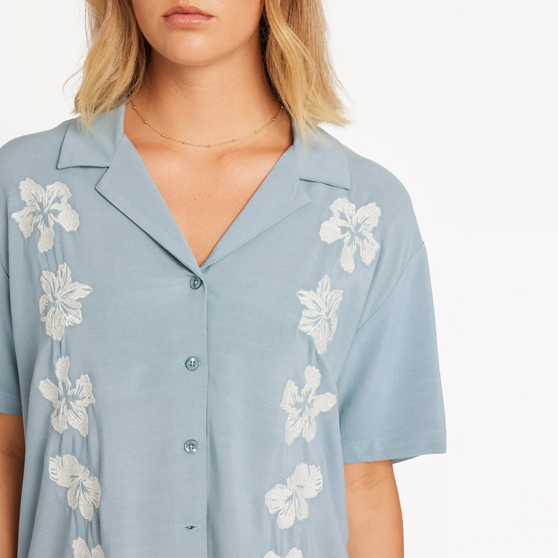 VOLCOM Women's Tropicali Shirt - Blue Sapphire - Image 3