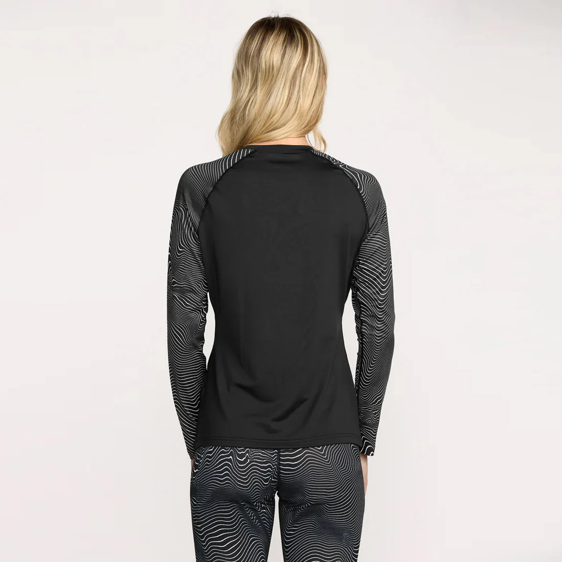 VOLCOM Women's V-Science Base Layer Crew - Black/White - Image 2