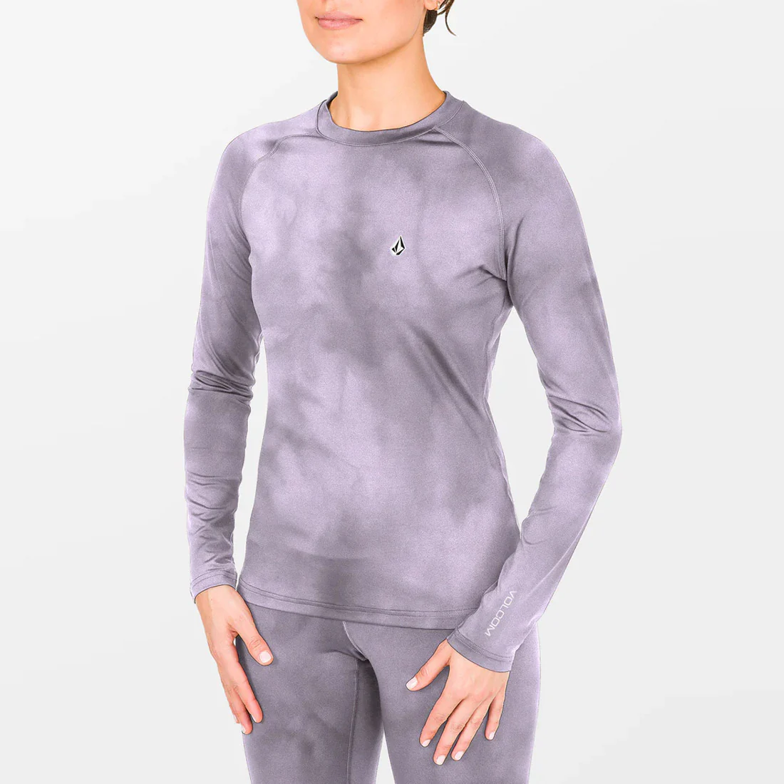 VOLCOM Women's V-Science Base Layer Crew - Lavender Aura - Image 3
