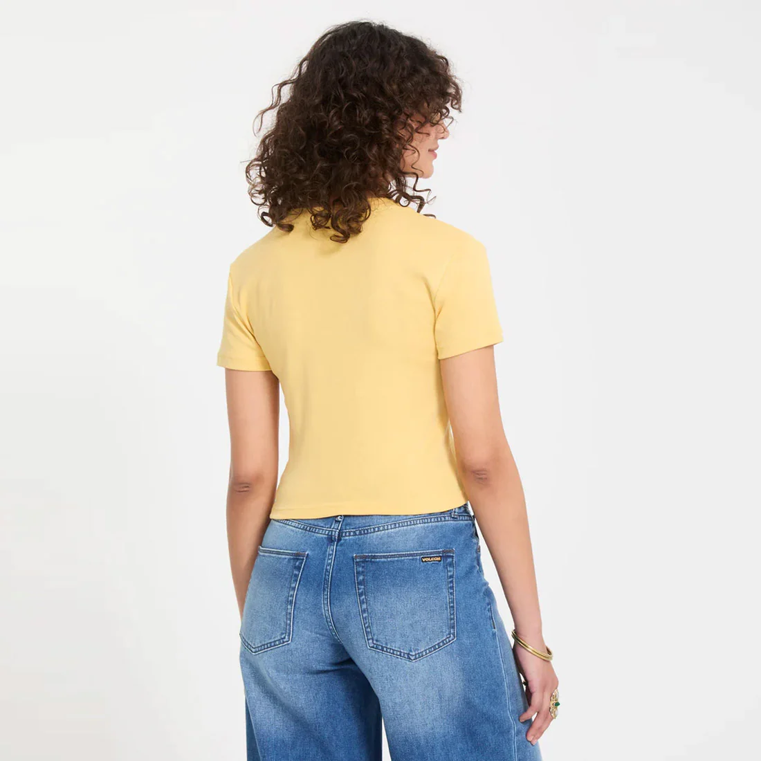 VOLCOM Women's Volcomstone Tight Crop - Sunburst - Image 3