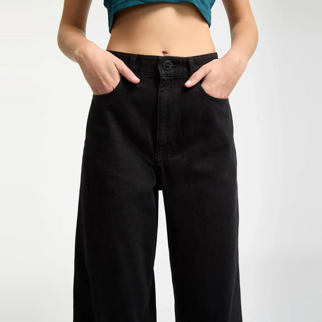 VOLCOM Women's Weellow II Denim - Black - Image 4