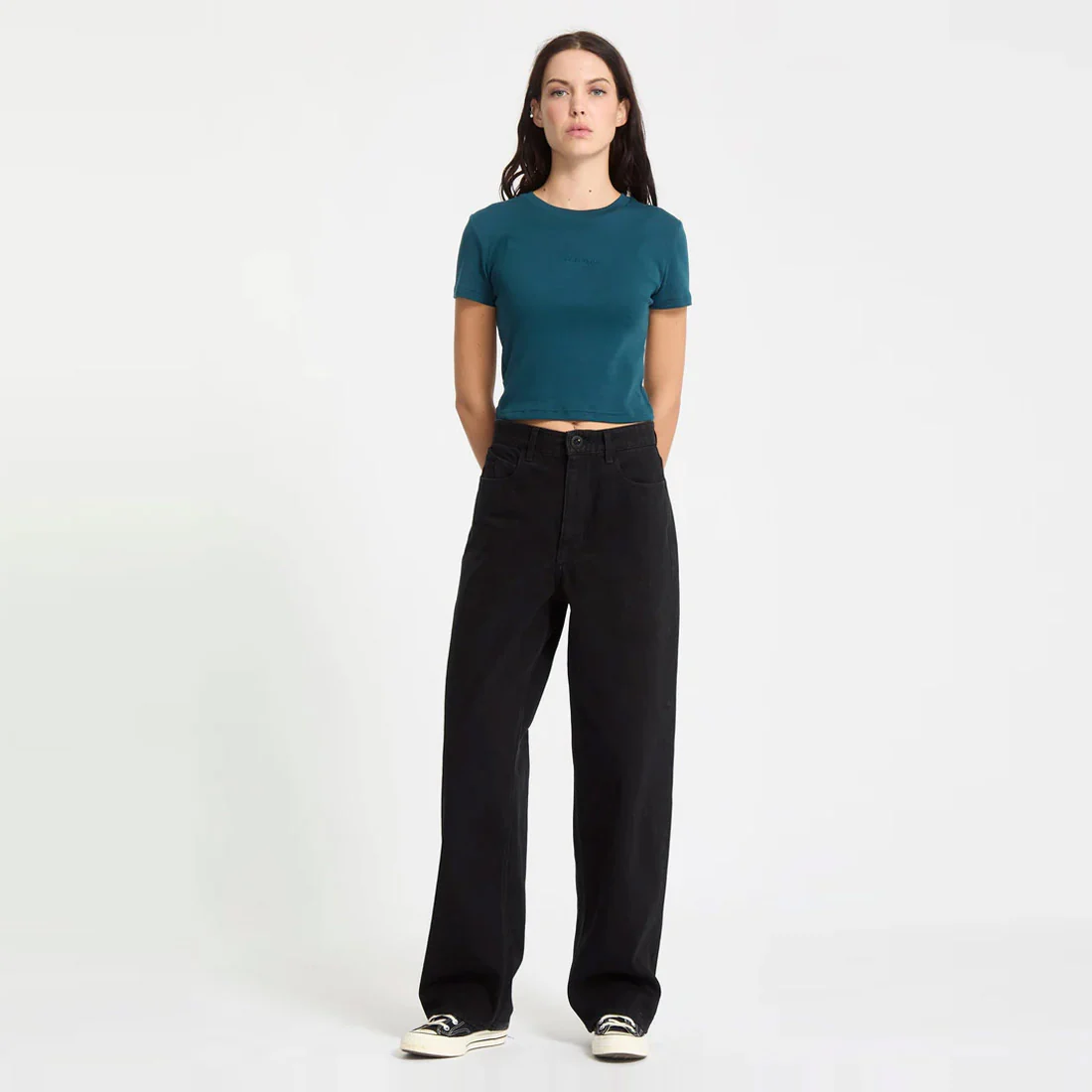 VOLCOM Women's Weellow II Denim - Black - Image 6