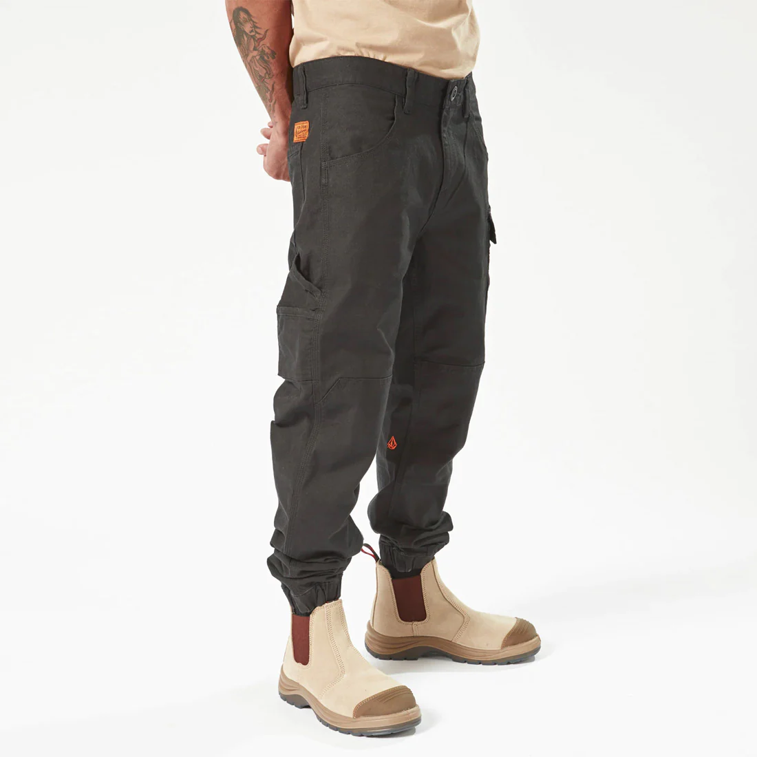 VOLCOM Workwear Caliper Cuffed Pant - Black - Image 3