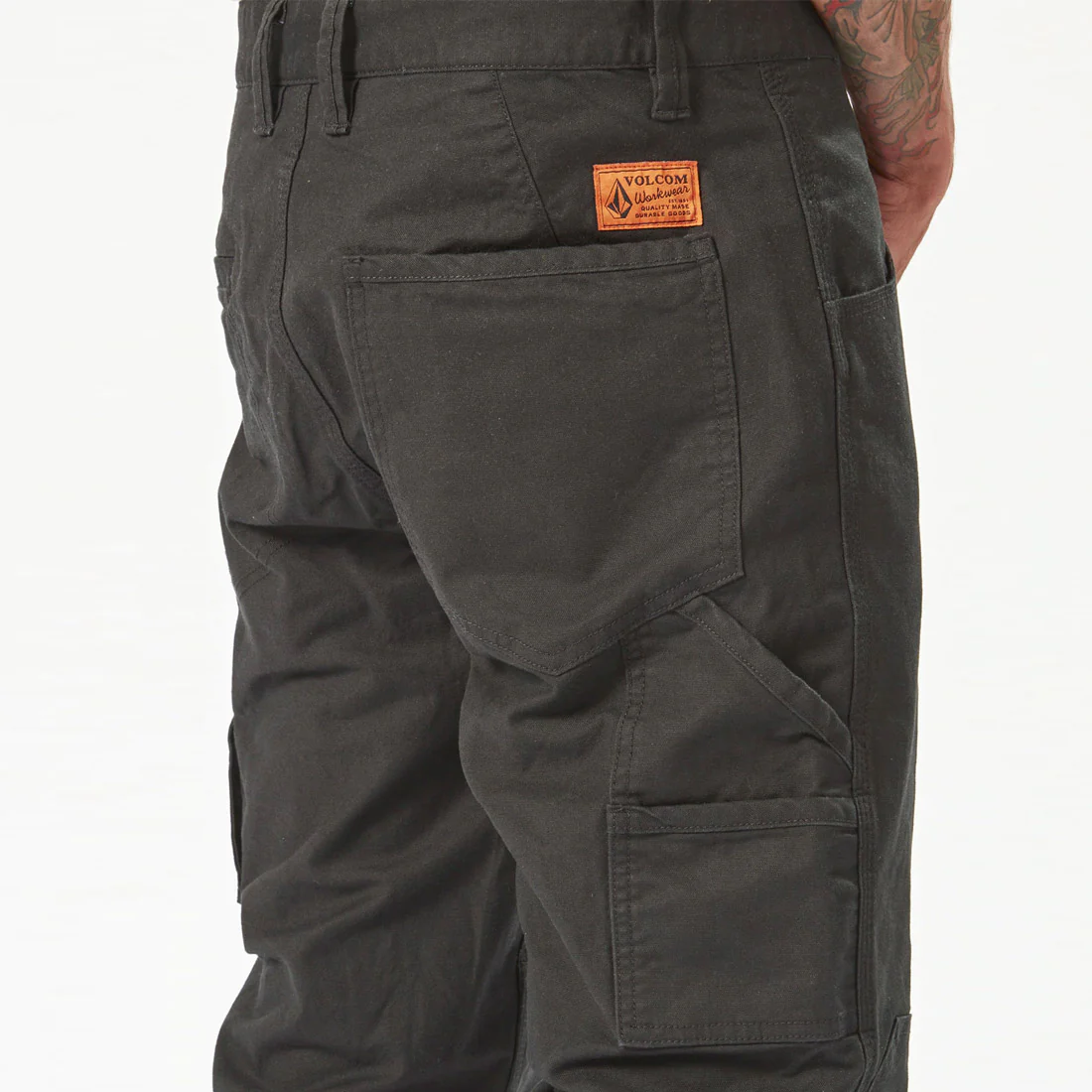 VOLCOM Workwear Caliper Cuffed Pant - Black - Image 5
