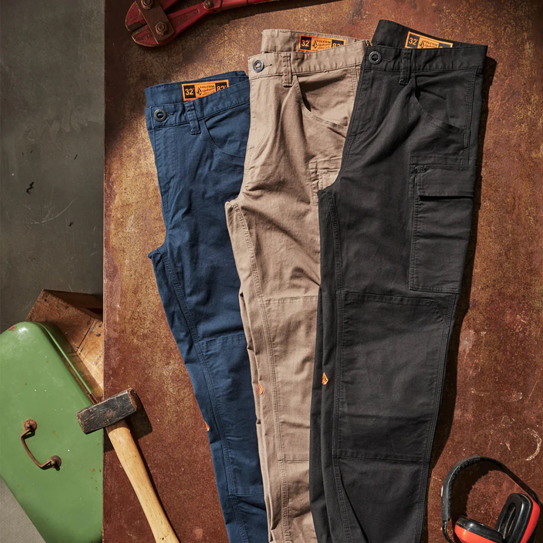 VOLCOM Workwear Caliper Cuffed Pant - Navy - Image 9