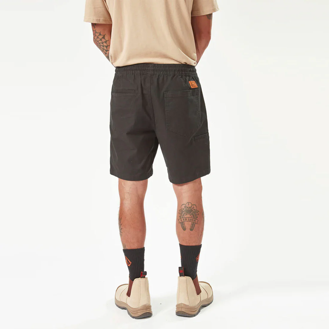 VOLCOM Workwear Caliper Elastic Waist Work Short 17" - Black - Image 2