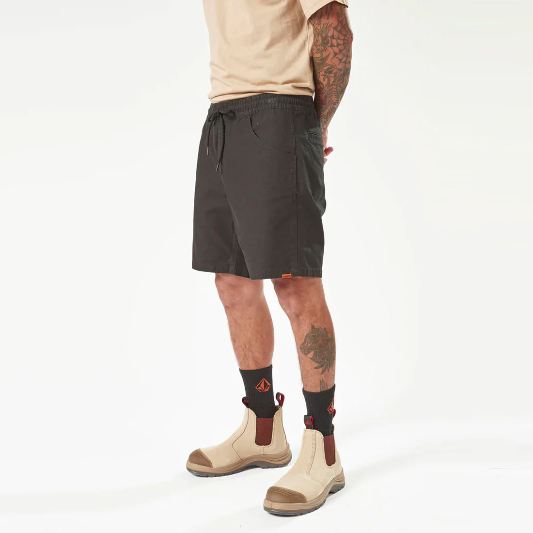 VOLCOM Workwear Caliper Elastic Waist Work Short 17" - Black - Image 3