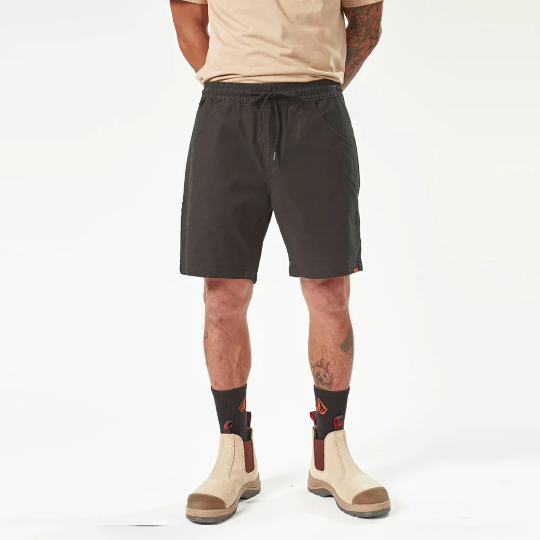 VOLCOM Workwear Caliper Elastic Waist Work Short 17" - Black - Image 4