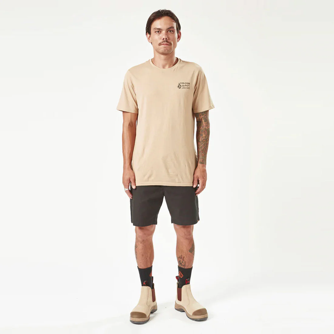 VOLCOM Workwear Caliper Elastic Waist Work Short 17" - Black - Image 5