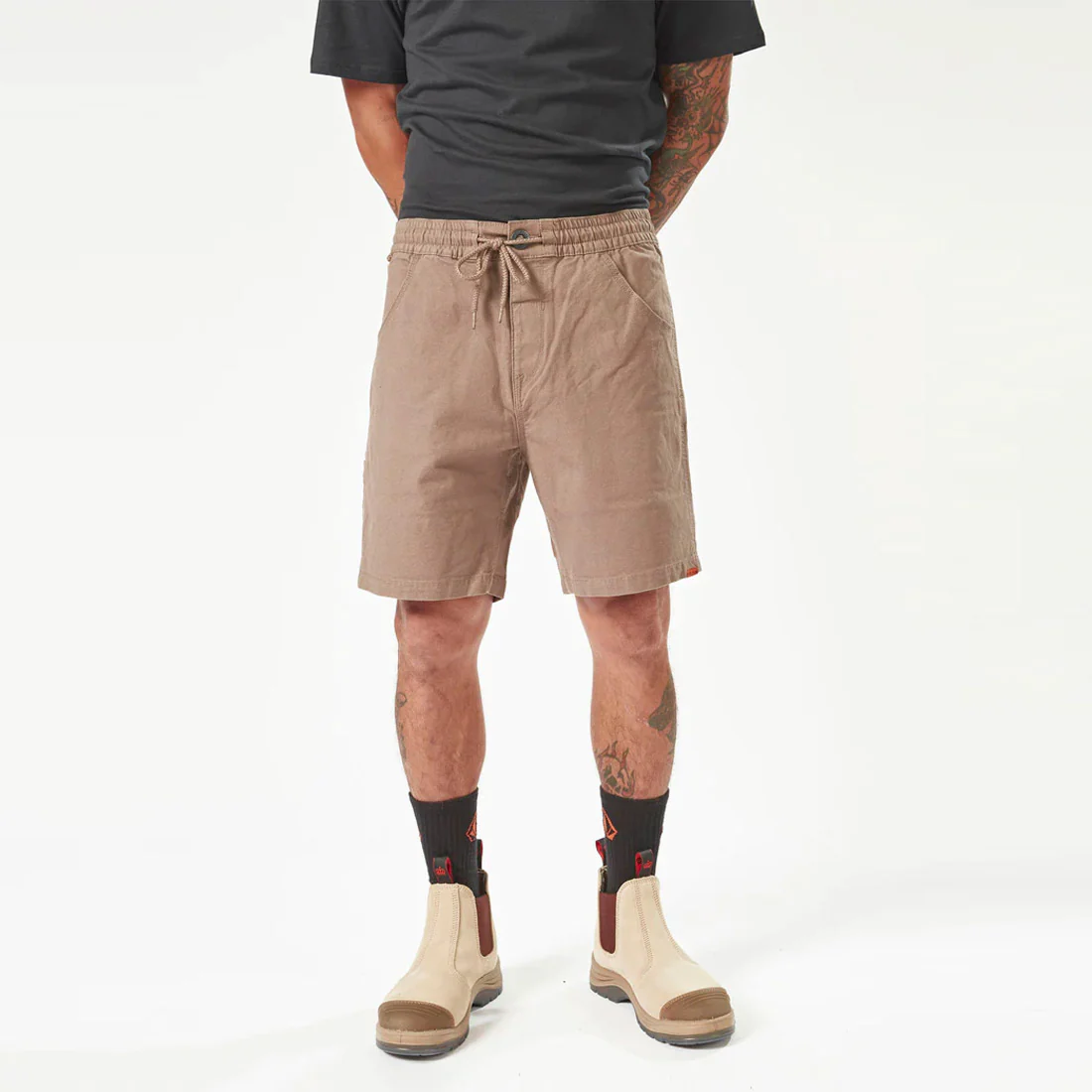 VOLCOM Workwear Caliper Elastic Waist Work Short 17" - Brindle - Image 4