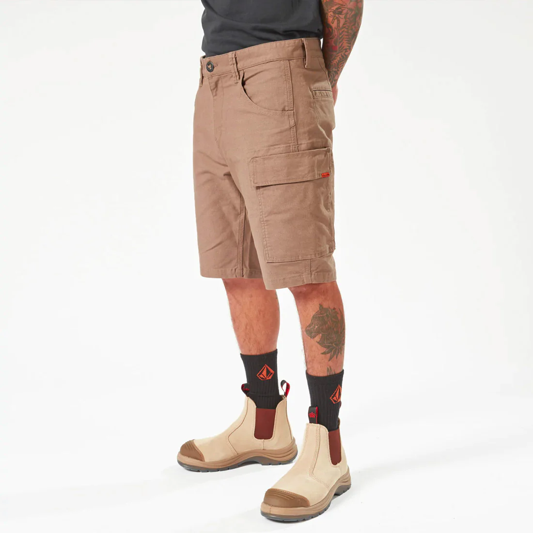 VOLCOM Workwear Caliper Work Short 19" - Brindle - Image 6